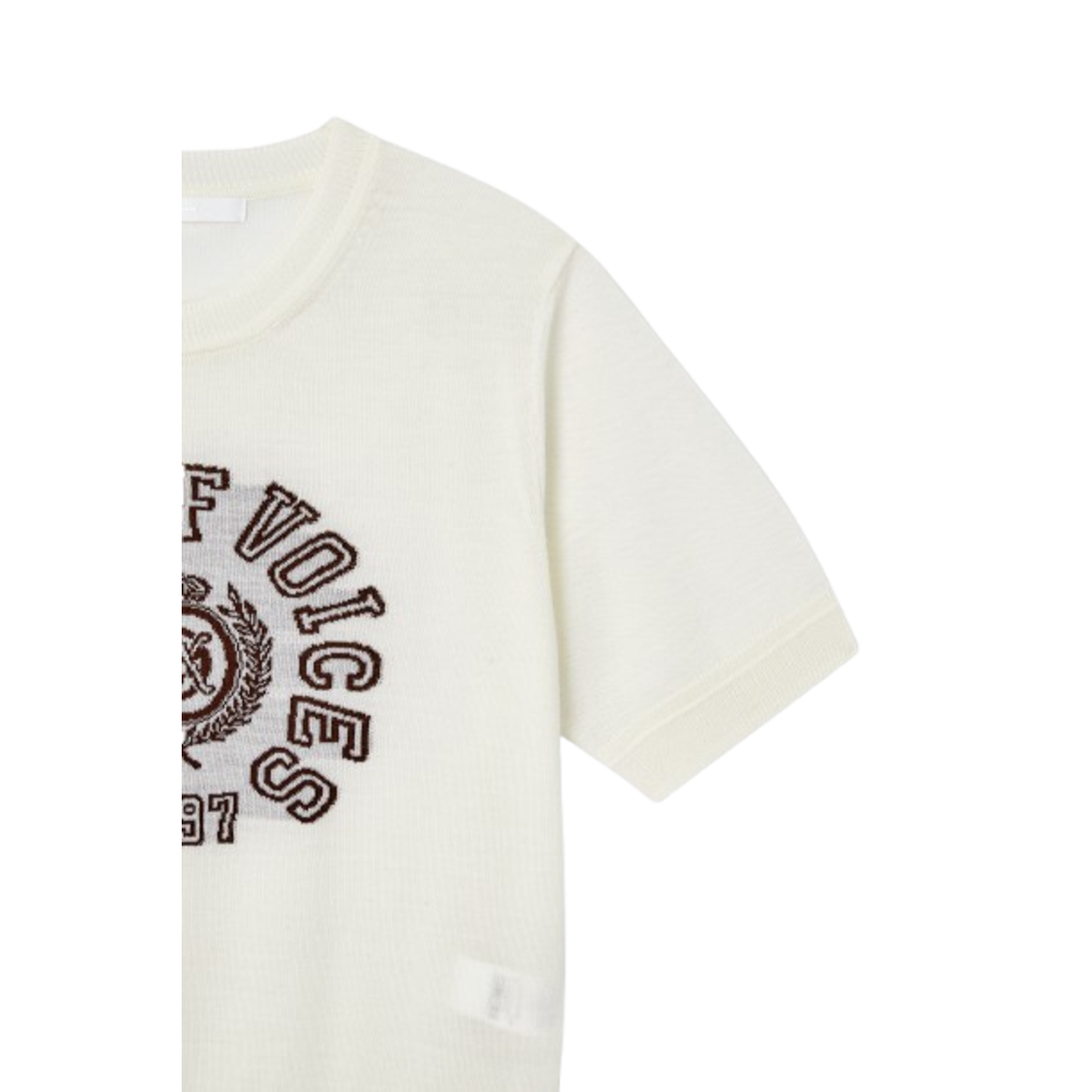 Voice Of Voices Logo Detail Half Sleeve Knit