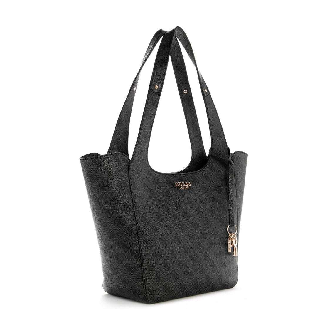 Guess Calista 2 In 1 Tote - Coal Logo