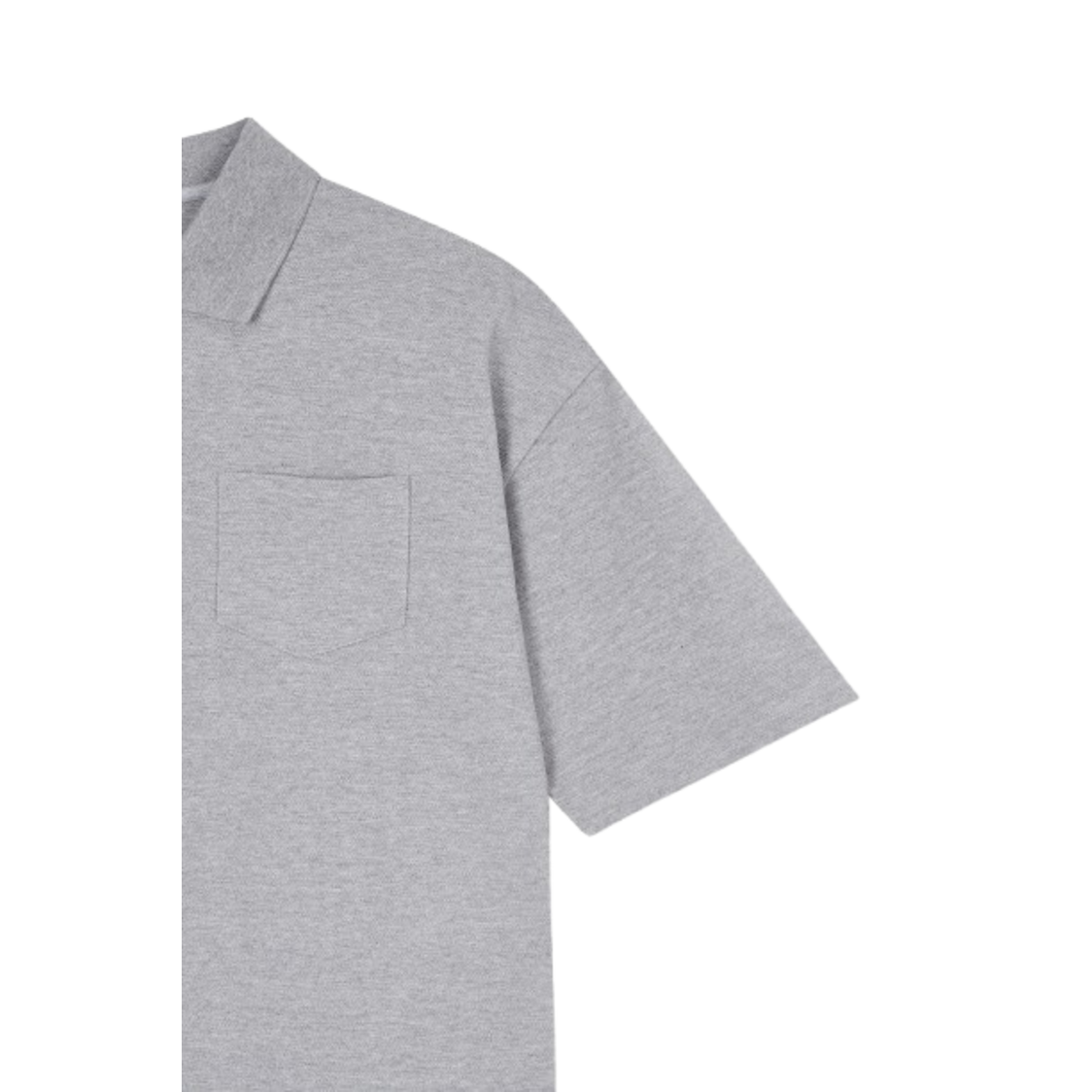 Studio Tomboy Hem String Collar Pk T-Shirt Mellange Grey