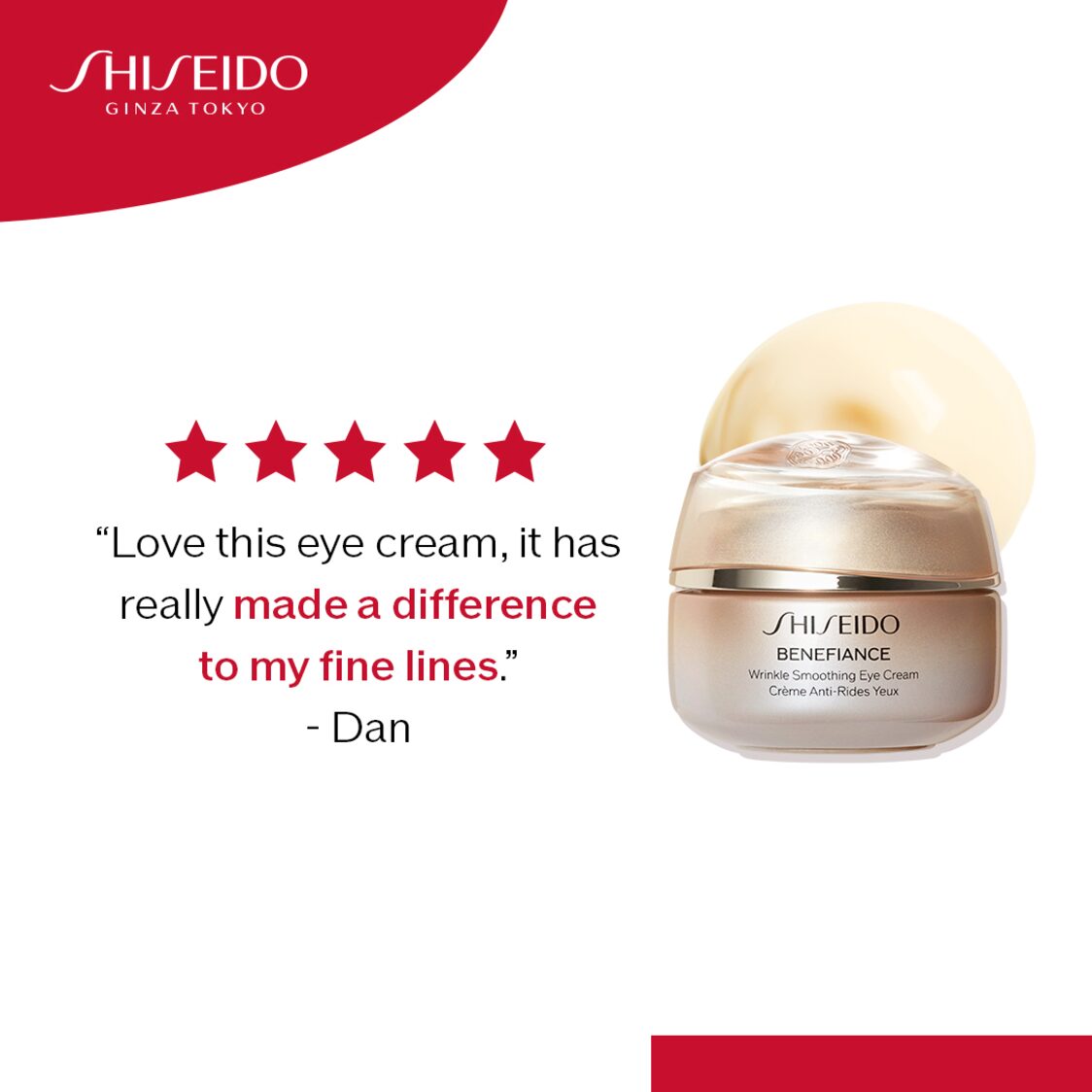 Shiseido Benefiance Wrinkle Smoothing Eye Cream N 15ml