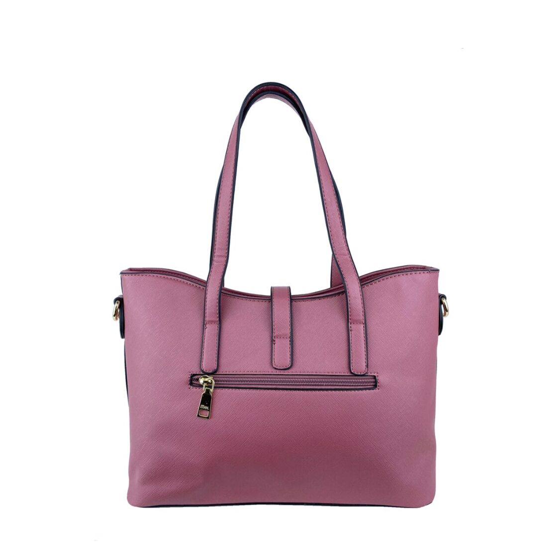 Mel&Co Saffiano-Effect Curve Top Satchel Shoulder Bag MH2021