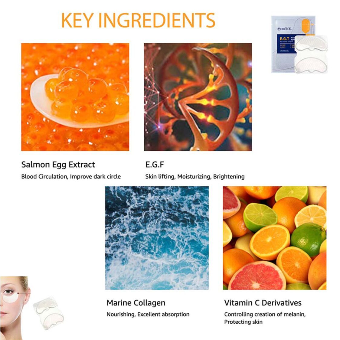 Mediheal E.G.T Essence Gel Eyefill Patch 5pcs 155073