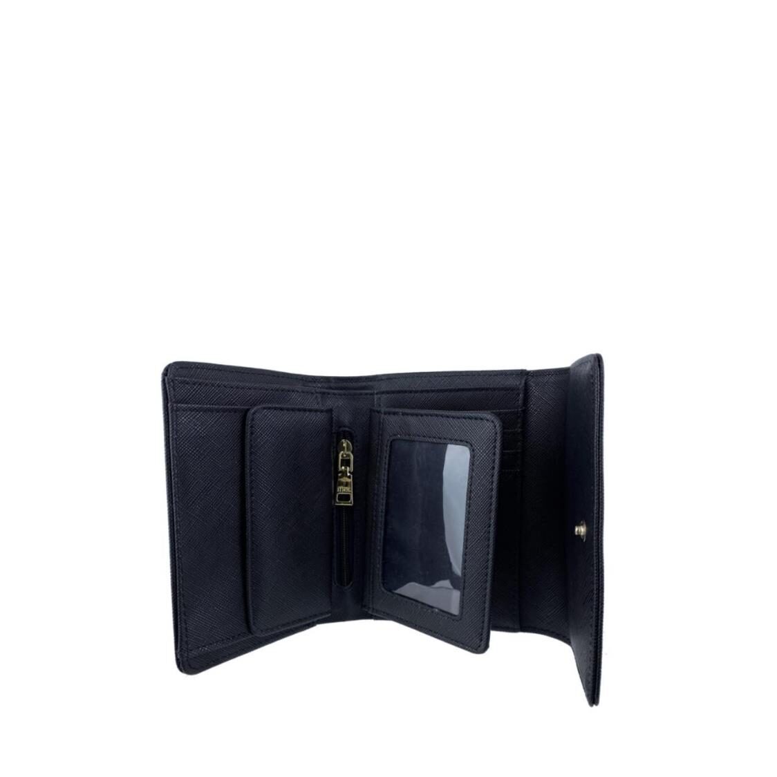 Mel&Co Saffiano Leatherette Half Flap Mid-Size Wallet