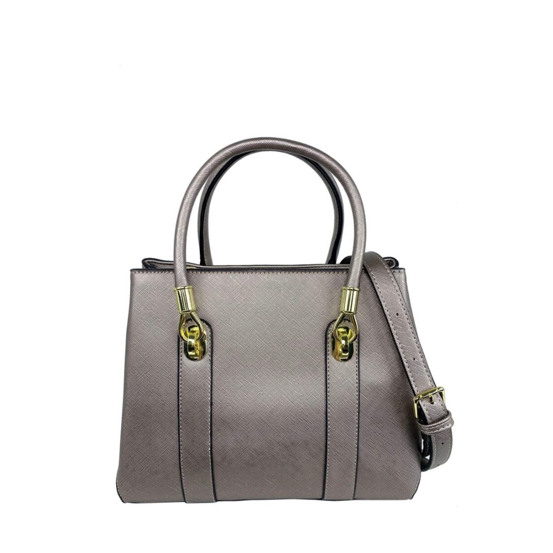 Mel&Co Saffiano-Effect Satchel Bag