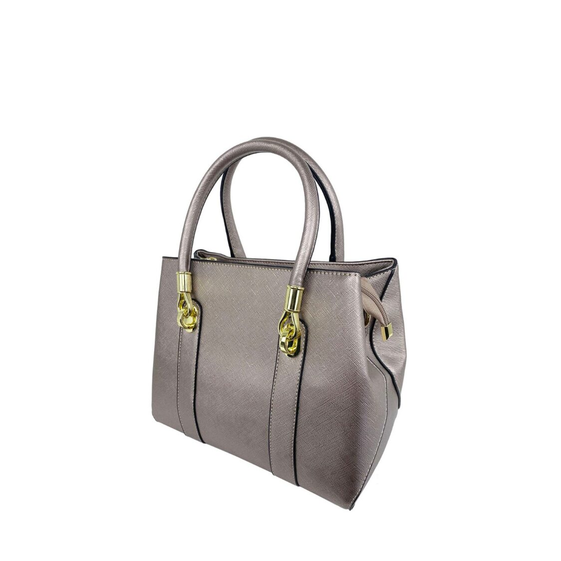 Mel&Co Saffiano-Effect Satchel Bag