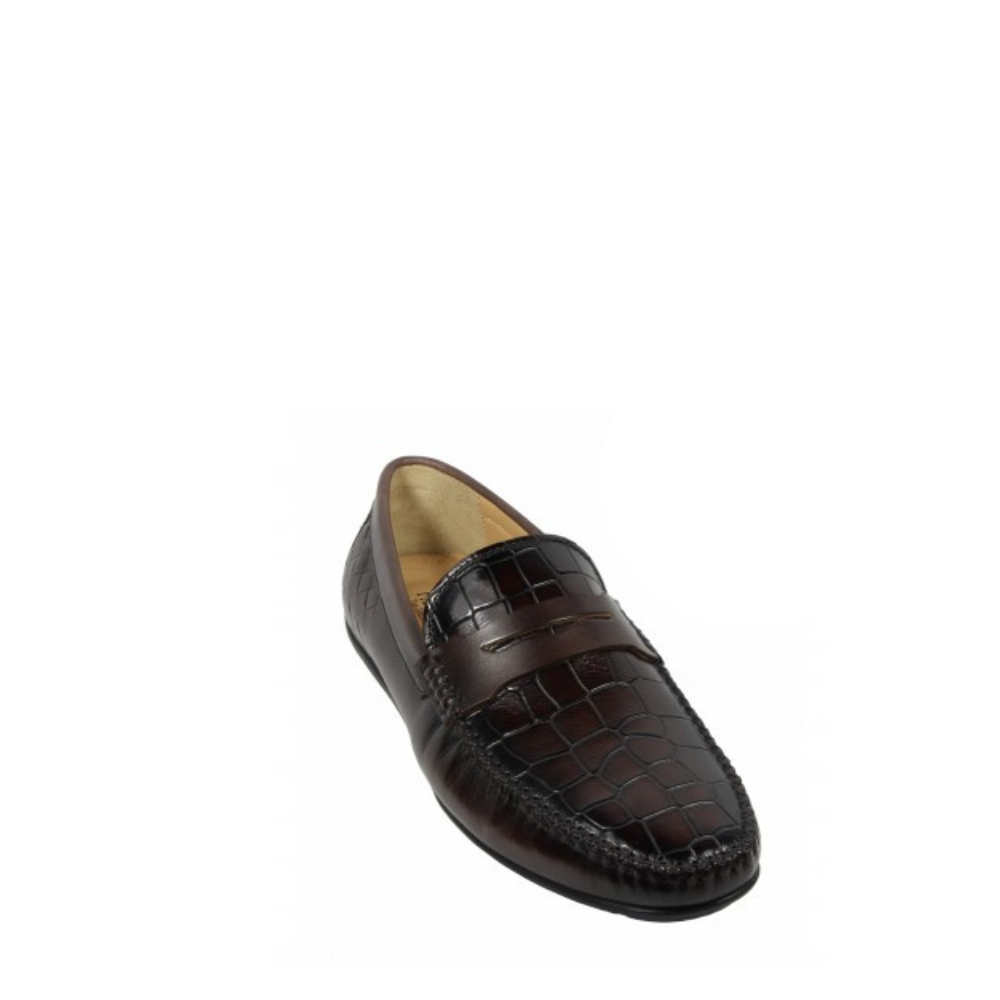 Frank Williams Men Shoes Slip-on Coffee M011