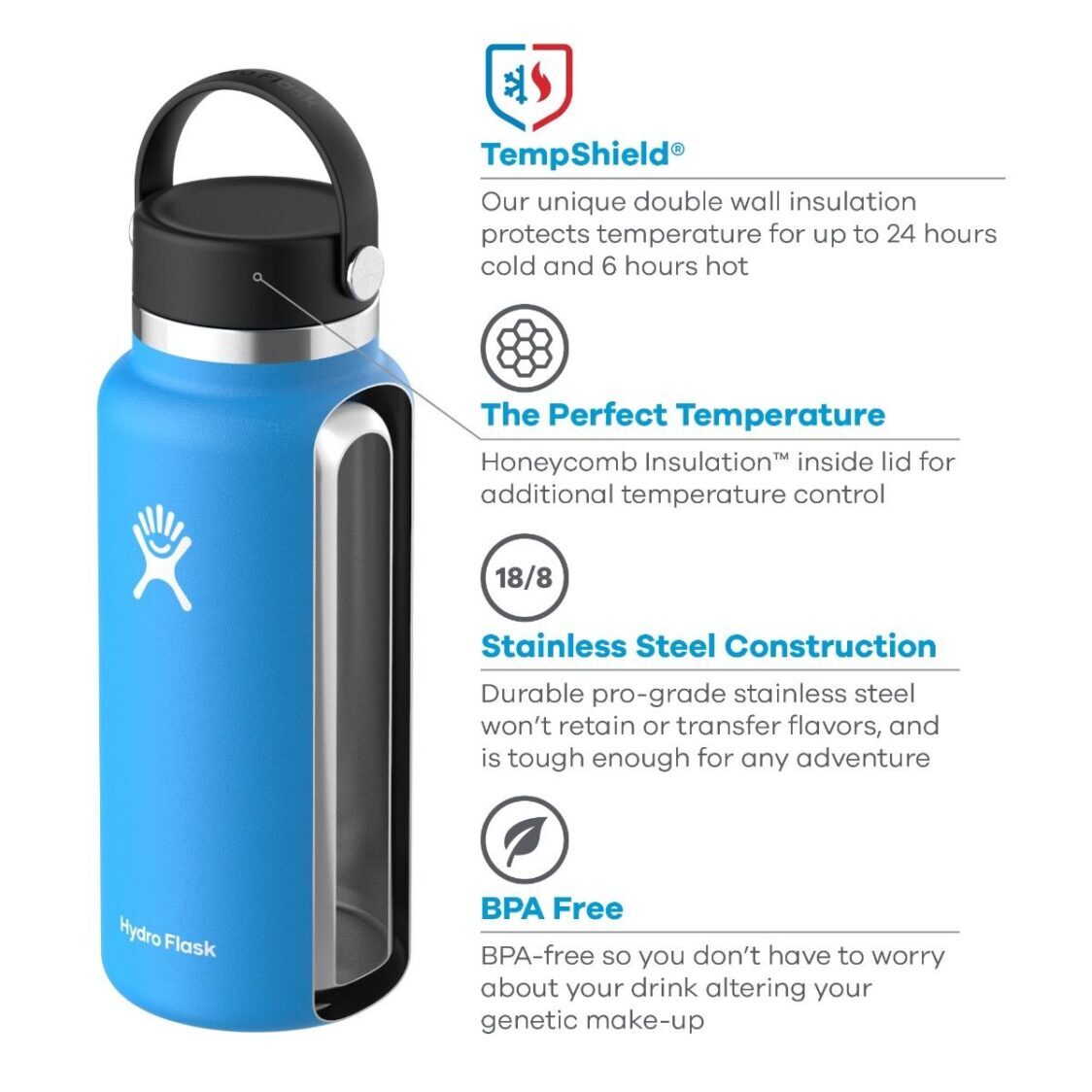 Hydro Flask Wide Mouth Flex Cap 20oz/591ml Pacific