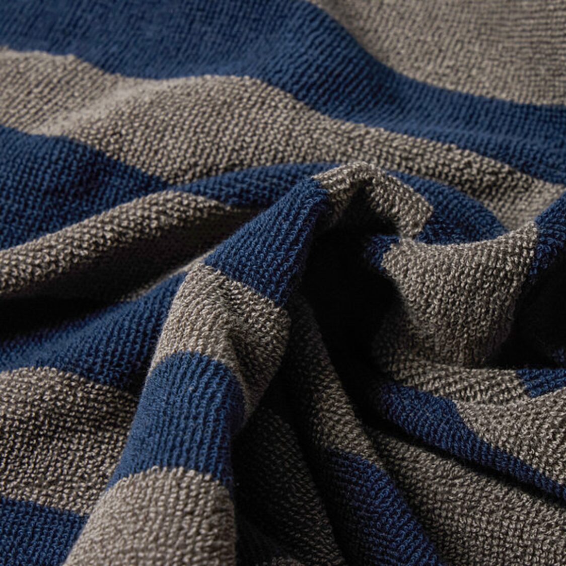Jaju Stripe Cotton Face Towel Navy