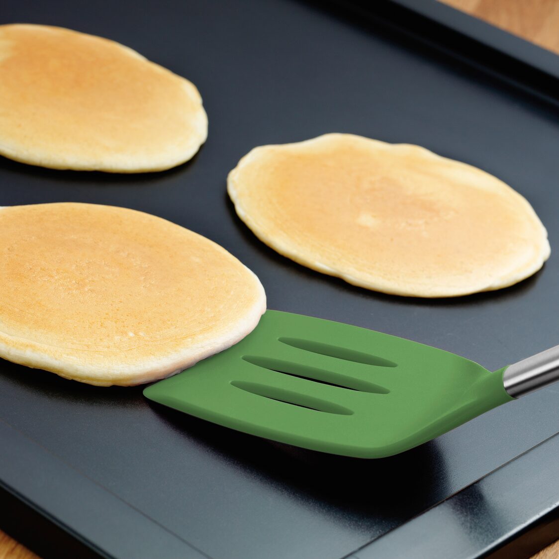 Tovolo Silicone Slotted Turner with Stainless Steel Handle