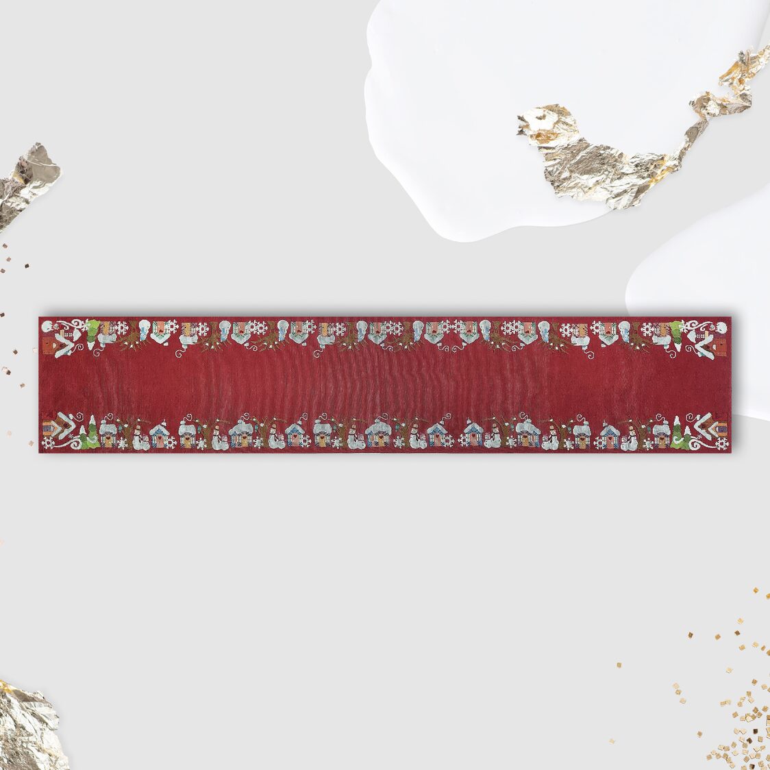 J. Rapee Snowman Tablerunner Red