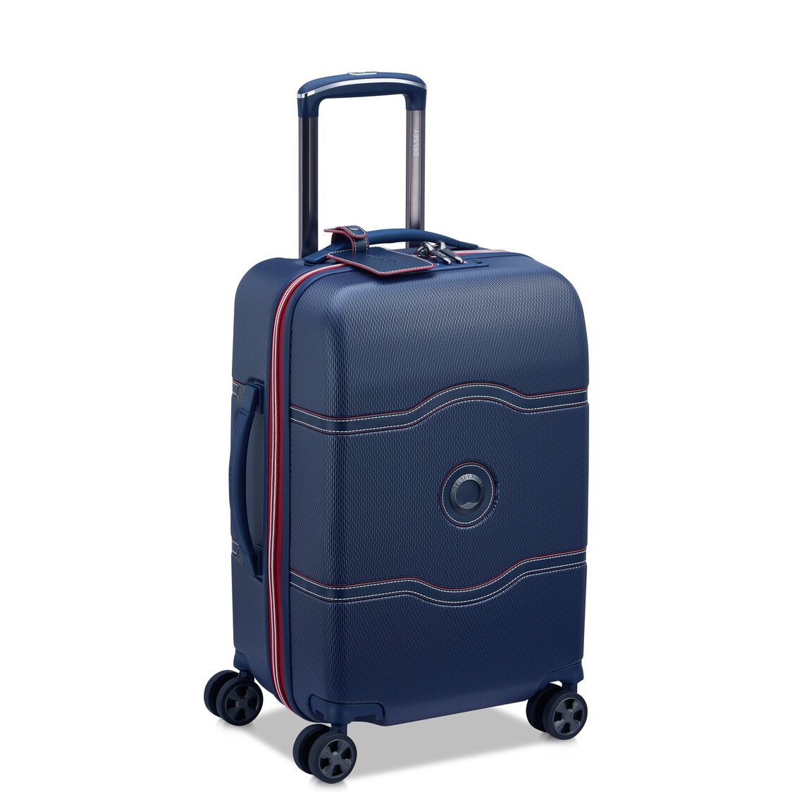 Delsey Paris Chatelet Air 2.0 4-Double Wheels Cabin Trolley Luggage Case with Zip Securitech 2 - Blue