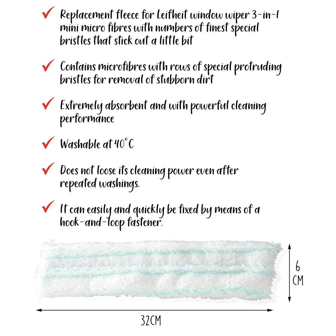 Leifheit Window Wiper Set (With Rotating Joint 110 to 190cm) L51120