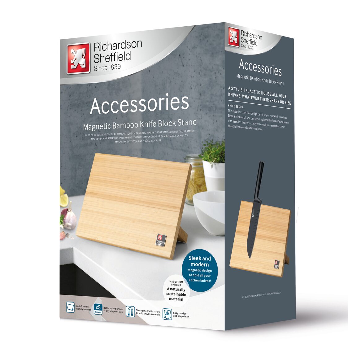 Richardson Sheffield Magnetic Knife Holder - Bamboo (MKS-BAM)