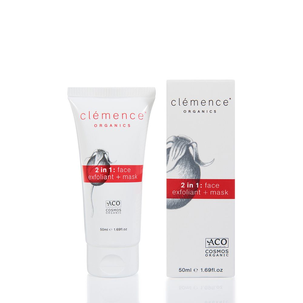 Clemence Organics 2 in 1 Face Exfoliant + Mask 50ml