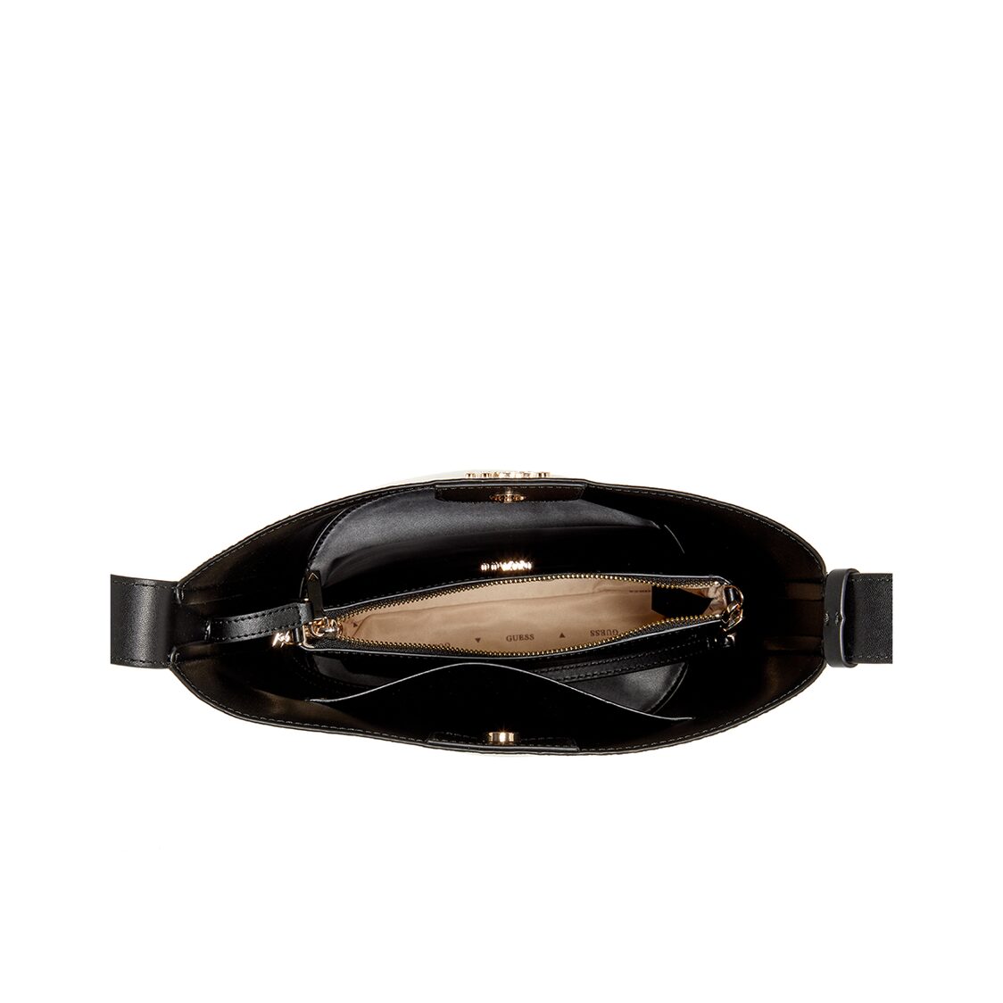 NICOLETTE LRG BUCKET SHOULDER BAG,NATURAL/BLACK