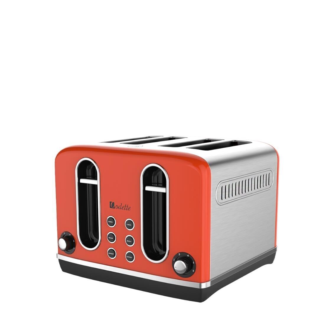 Odette Streamline Series 4 Slice Retro Design Toaster