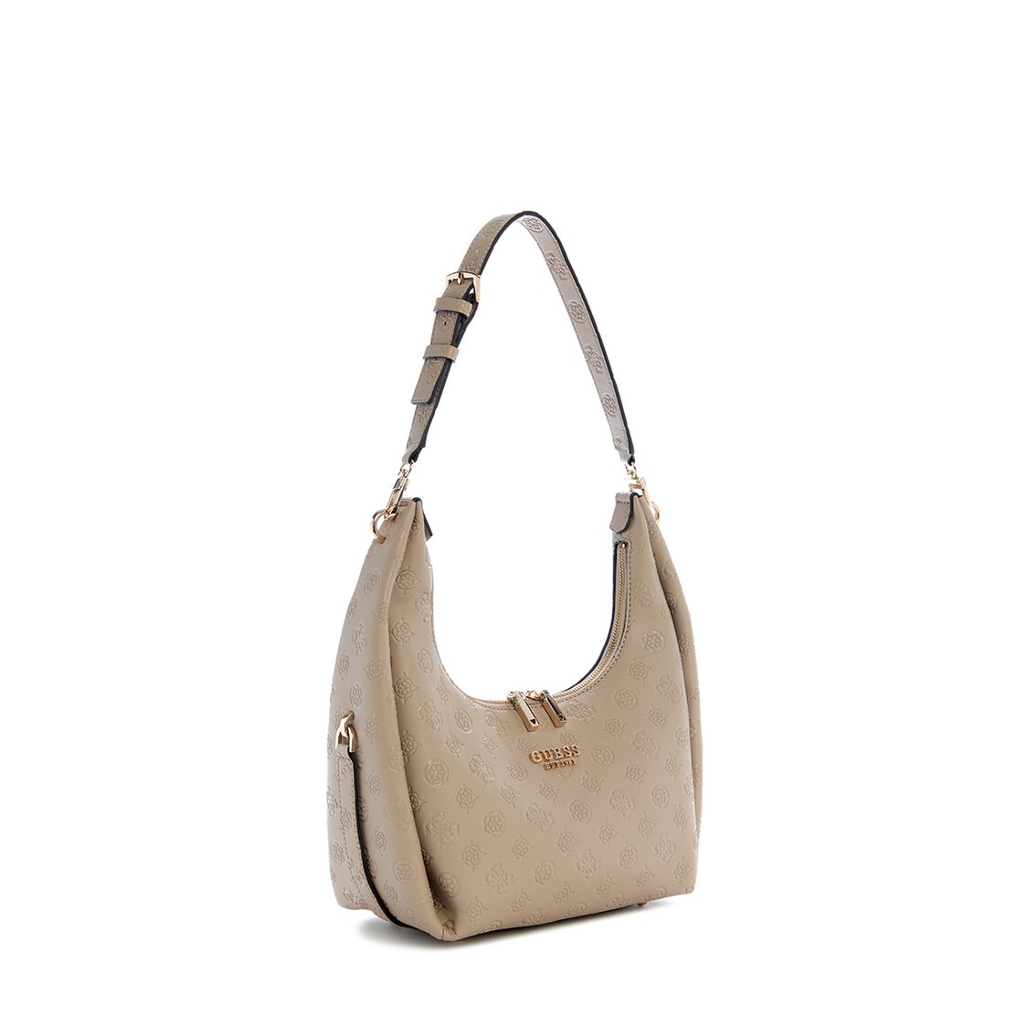 Guess Phoebe Hobo Shoulder Bag - Simply Taupe Logo