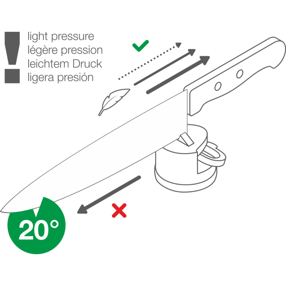 AnySharp Knife Sharpener Silver