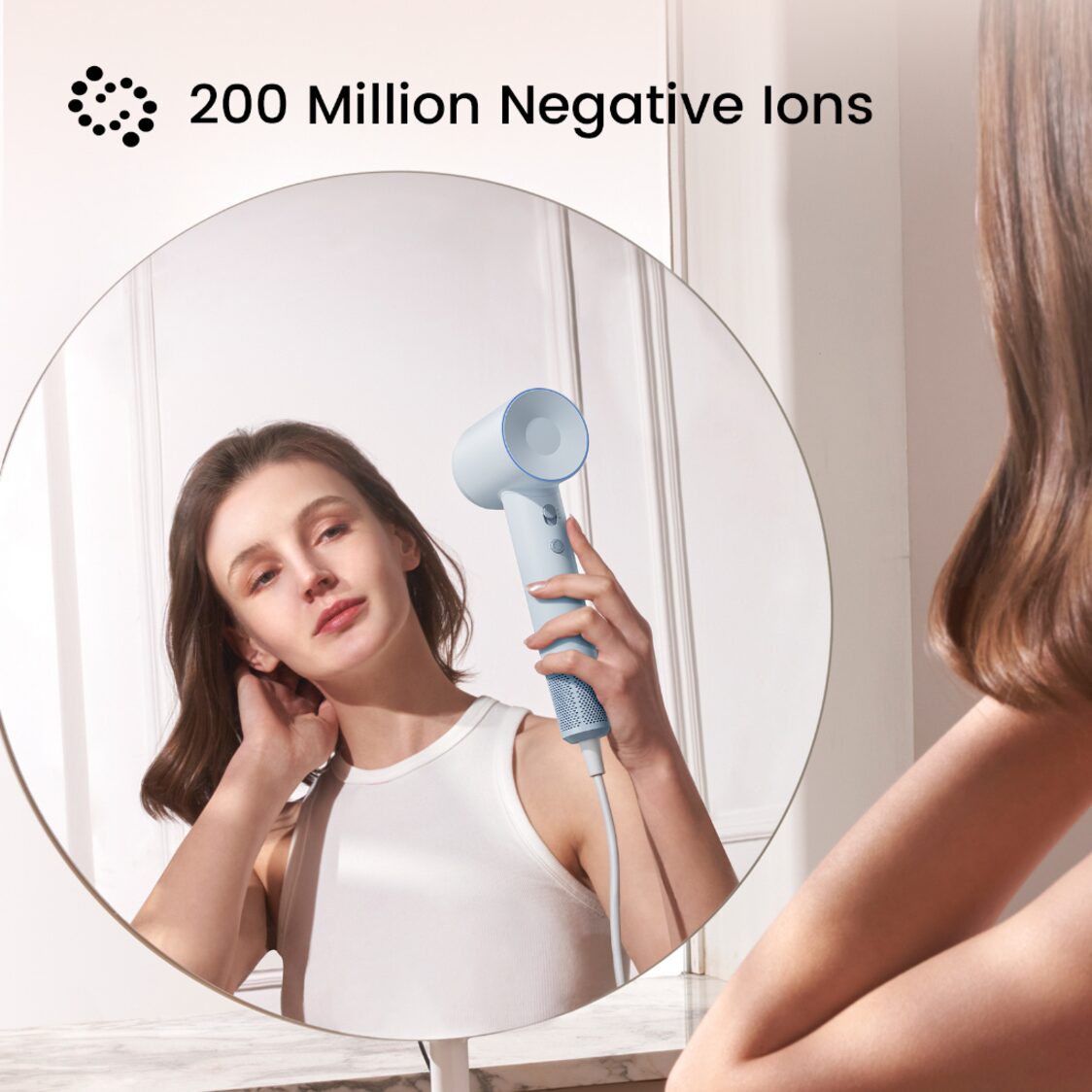 Laifen SE High-speed Hair Dryer Negative Ionic Fast Drying Low Noise Thermo-Control Long Lasting - Blue