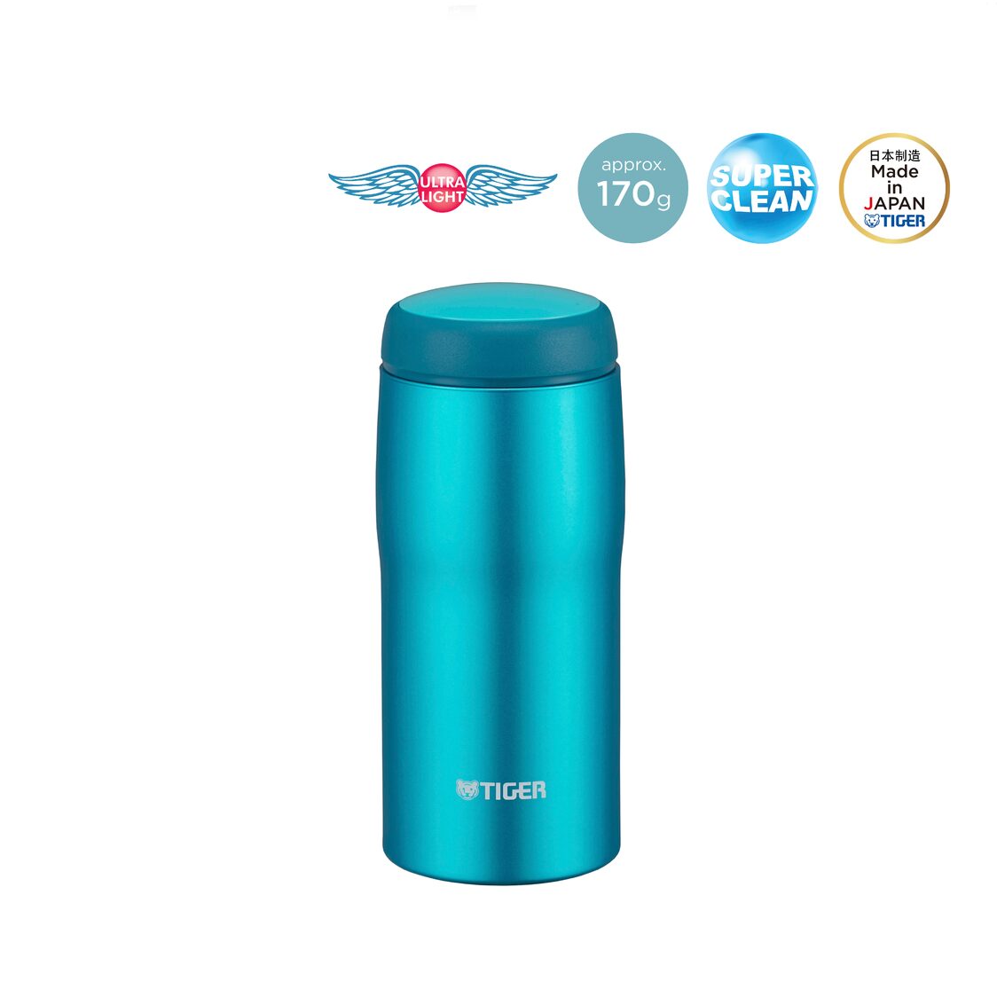 TIGER Double Stainless Steel Mug 360ml - Bright Blue (MJA-B036 AB)