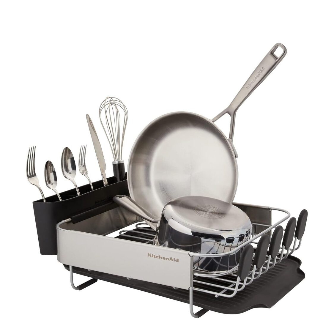 KitchenAid Stainless Steel Wrap Dish Rack Satin Gray