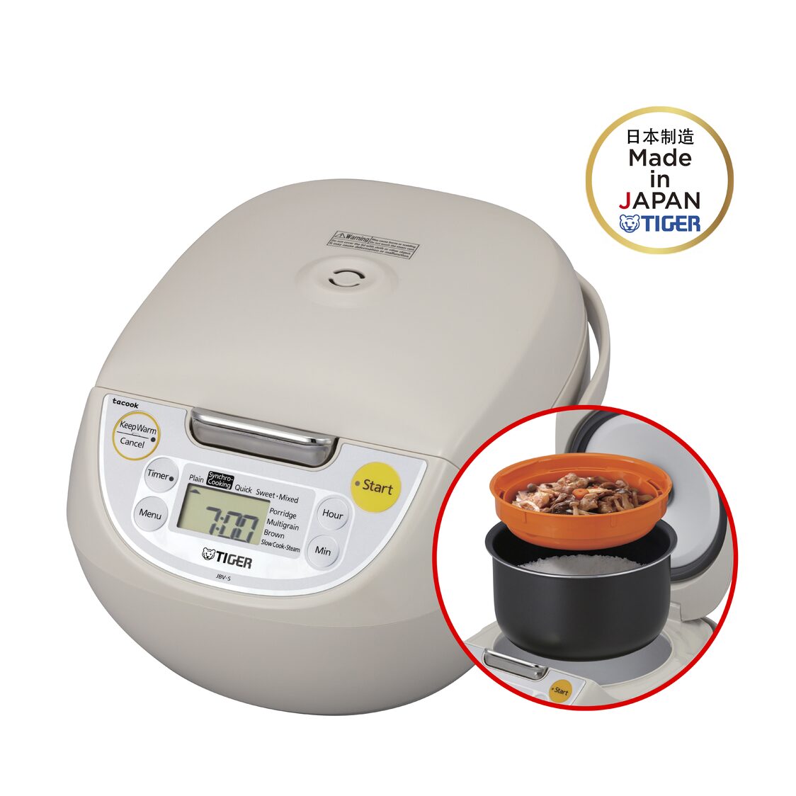 TIGER TACOOK 4-in-1 Function Rice Cooker 1.0L (JBV-S10S)