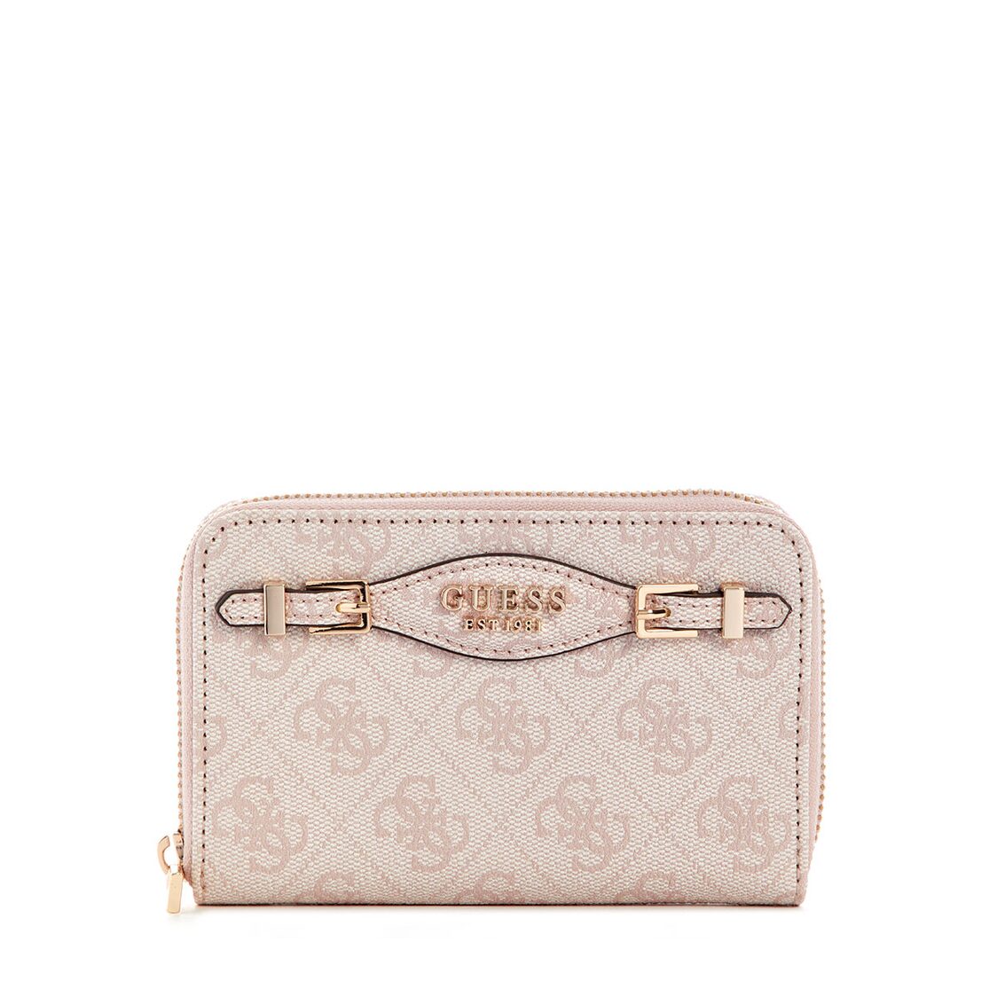 Guess Katya Slg Medium Zip Around - Rose Water Logo