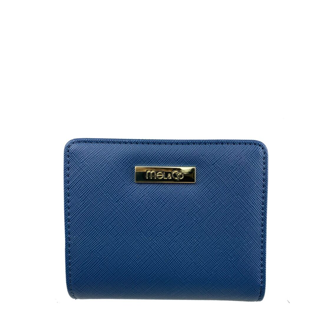Mel&Co Saffiano Leatherette Snap Wallet With Zip-Around Compartment