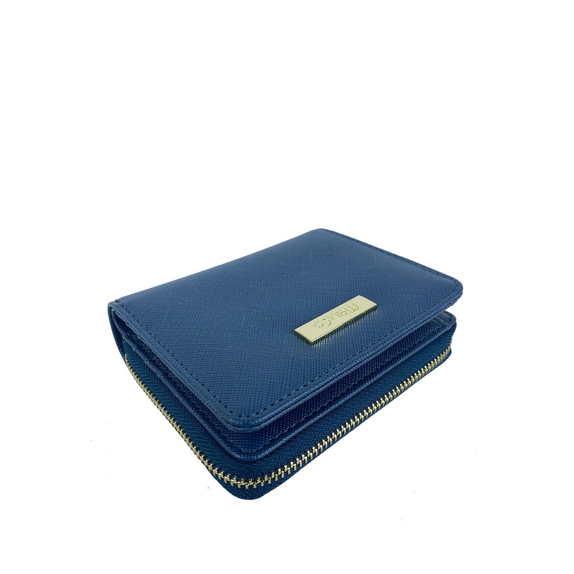 Mel&Co Saffiano Leatherette Snap Wallet With Zip-Around Compartment