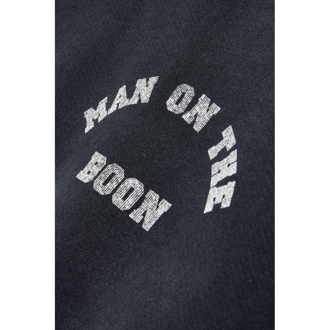 Man On The Boon Made In Usa Washed Terry Sweat Crew Black