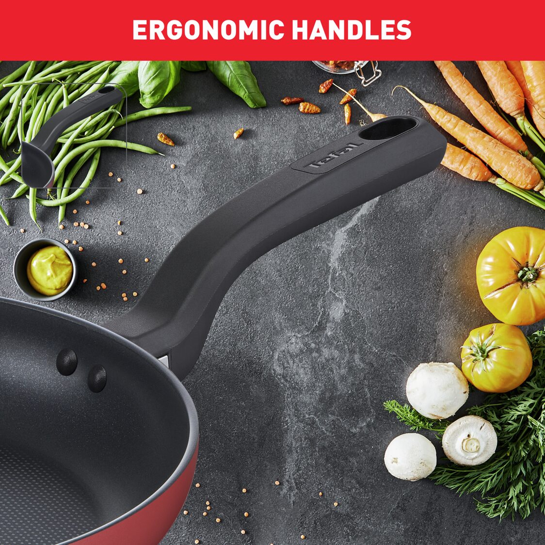 Tefal Red Delight IH Red Surprise 2PC Cookware Set (G1712S2)