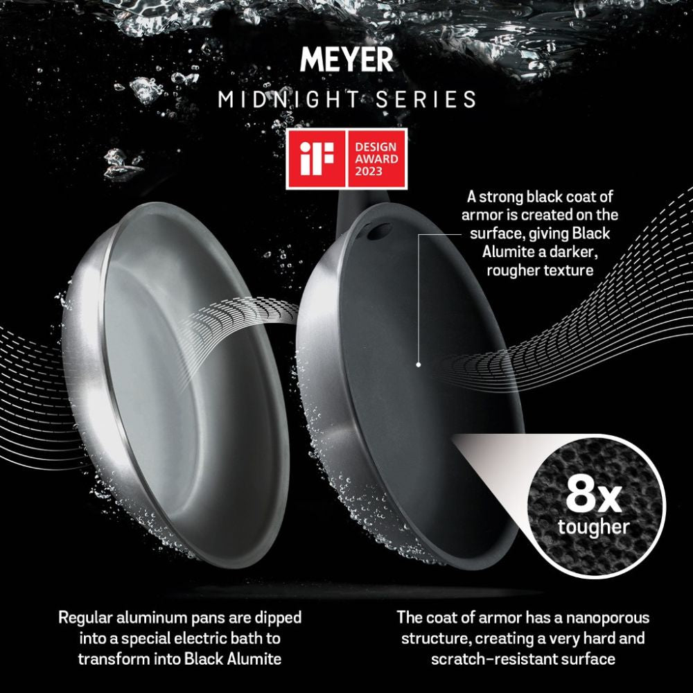 Meyer Midnight Nonstick Chef's Pan with Helper Handle