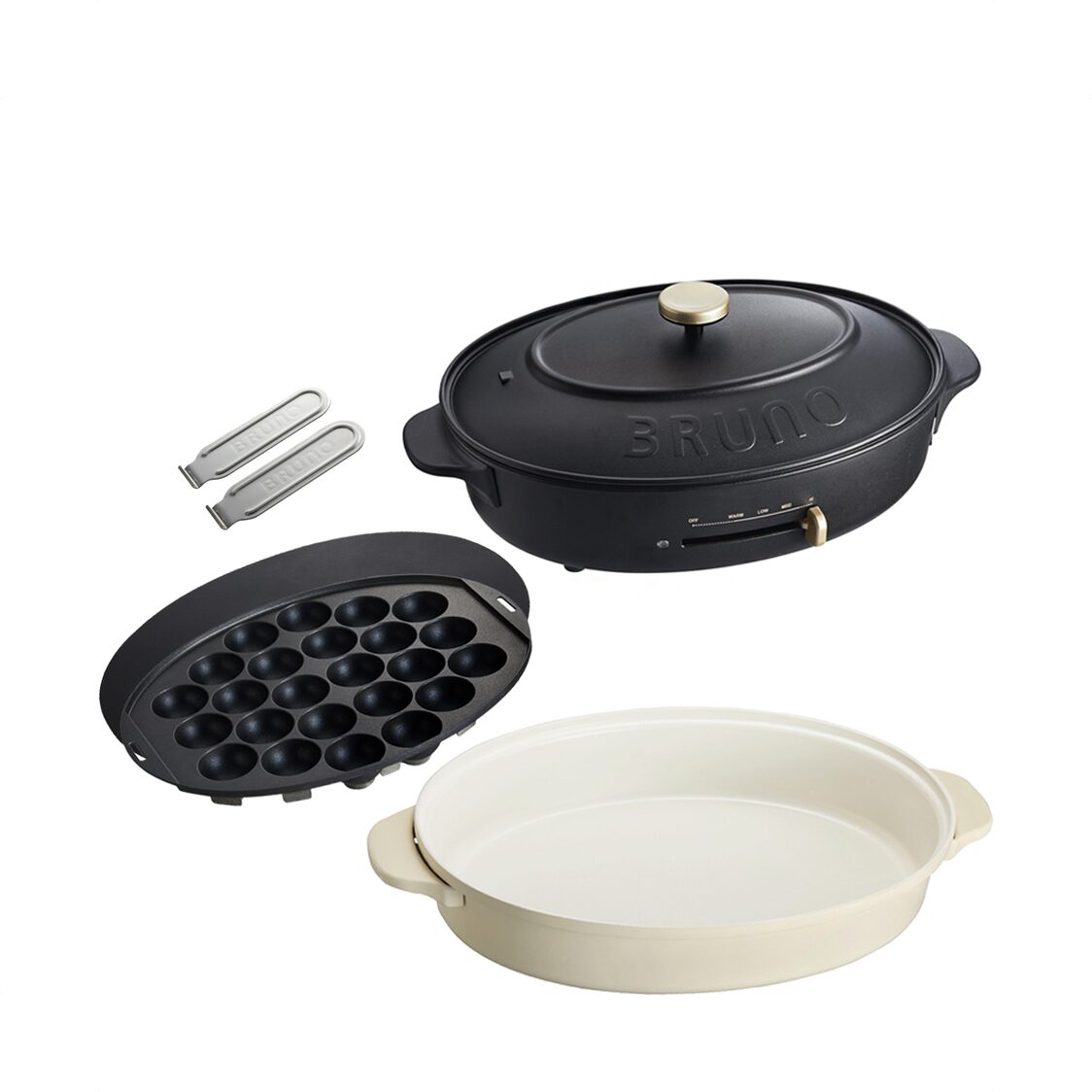 Bruno Oval Hot Plate Black BOE053-BK