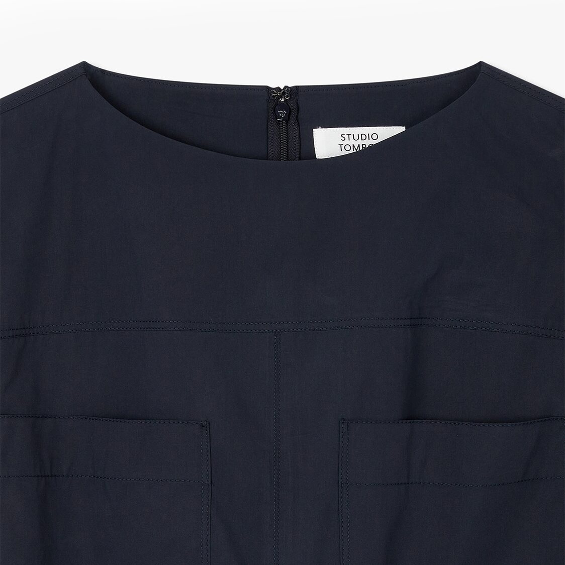 Studio Tomboy Two Pocket Belted Dress Dark Navy