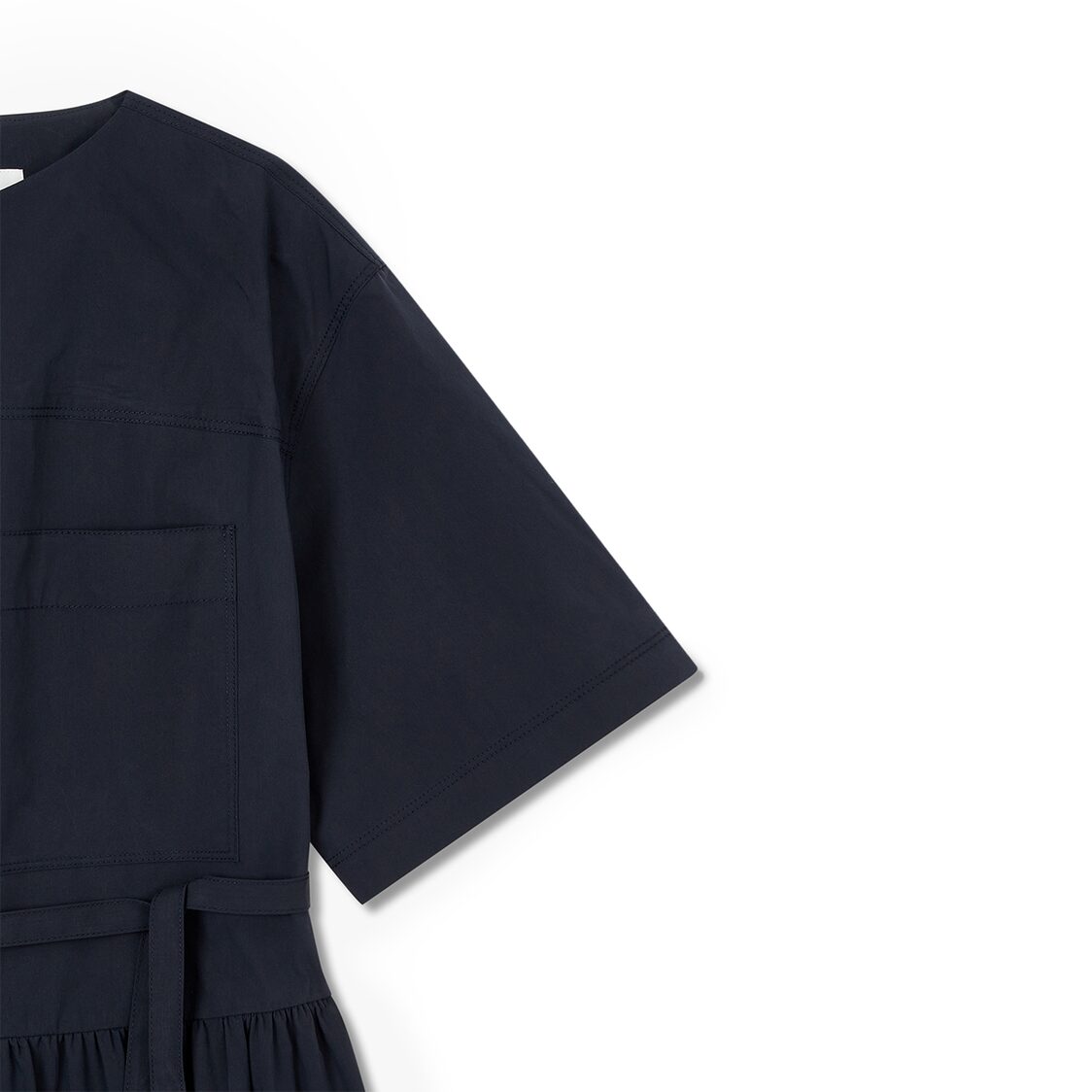 Studio Tomboy Two Pocket Belted Dress Dark Navy
