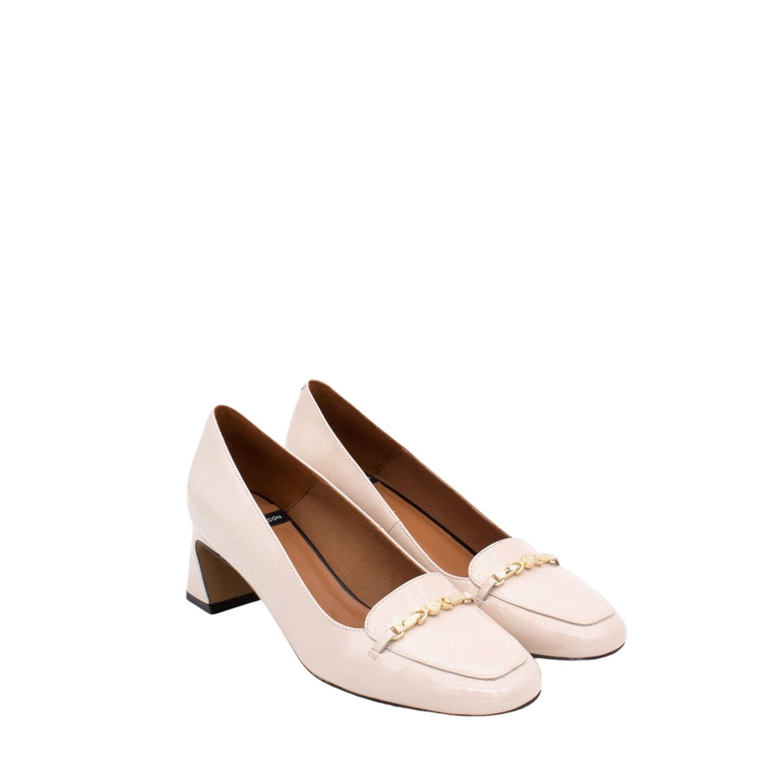 Angel Alarcon Ademuz Leather Loafer 6cm Heel Off White