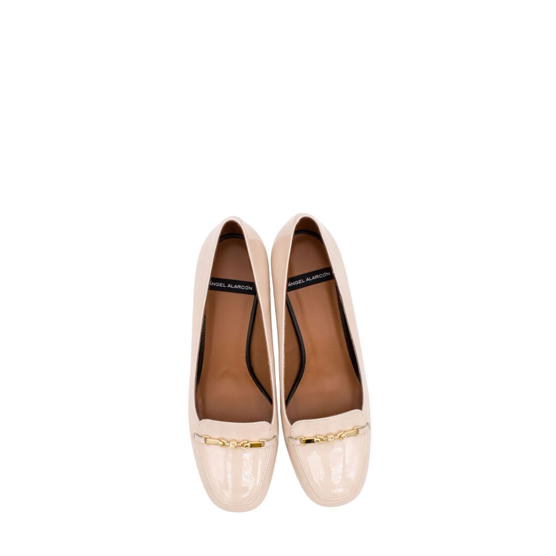 Angel Alarcon Ademuz Leather Loafer 6cm Heel Off White