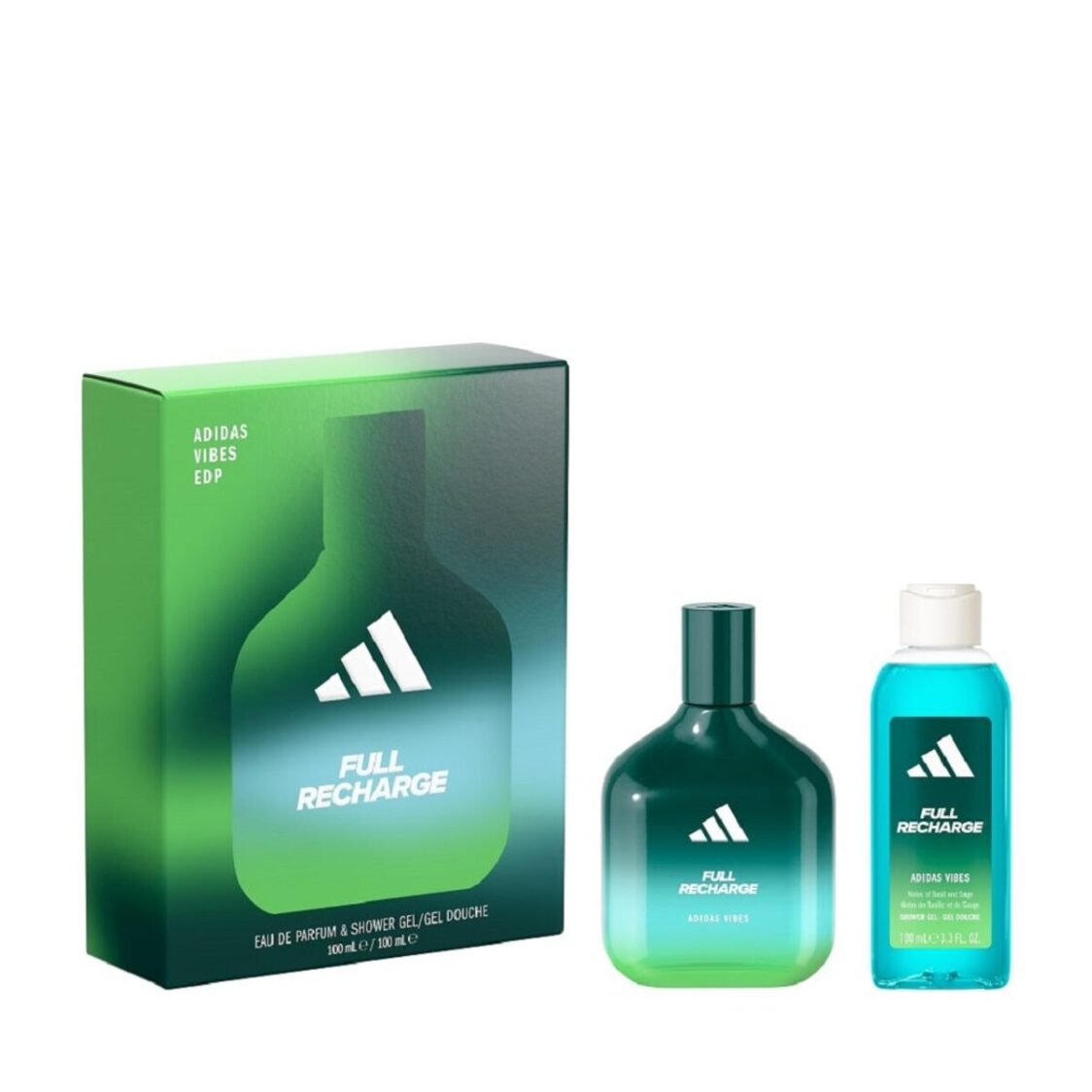 Adidas Vibes Full Recharge Eau de Parfum 100ml & Body Wash 100ml