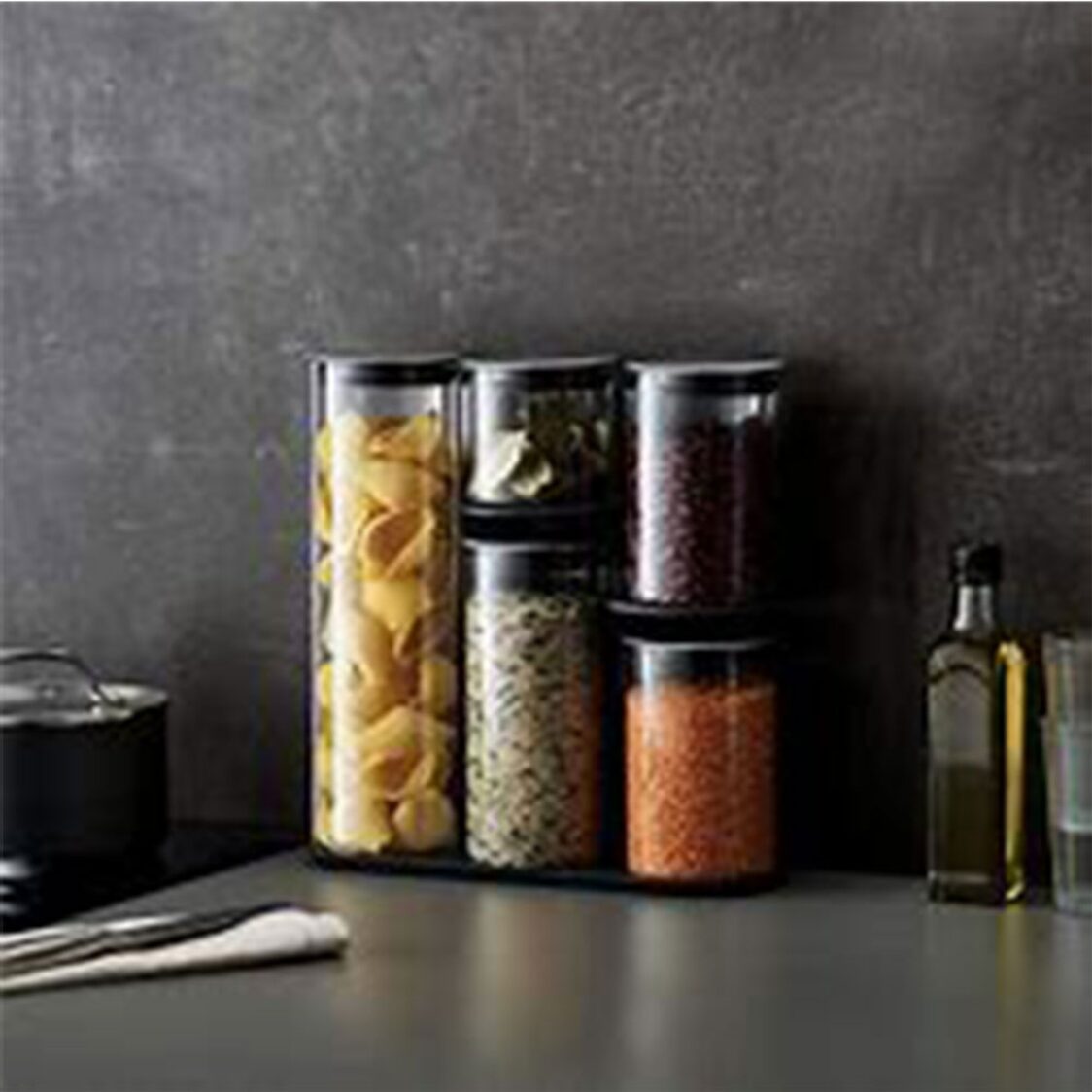 Joseph Joseph Podium100 5P Glass Storage Jar Set - 95035