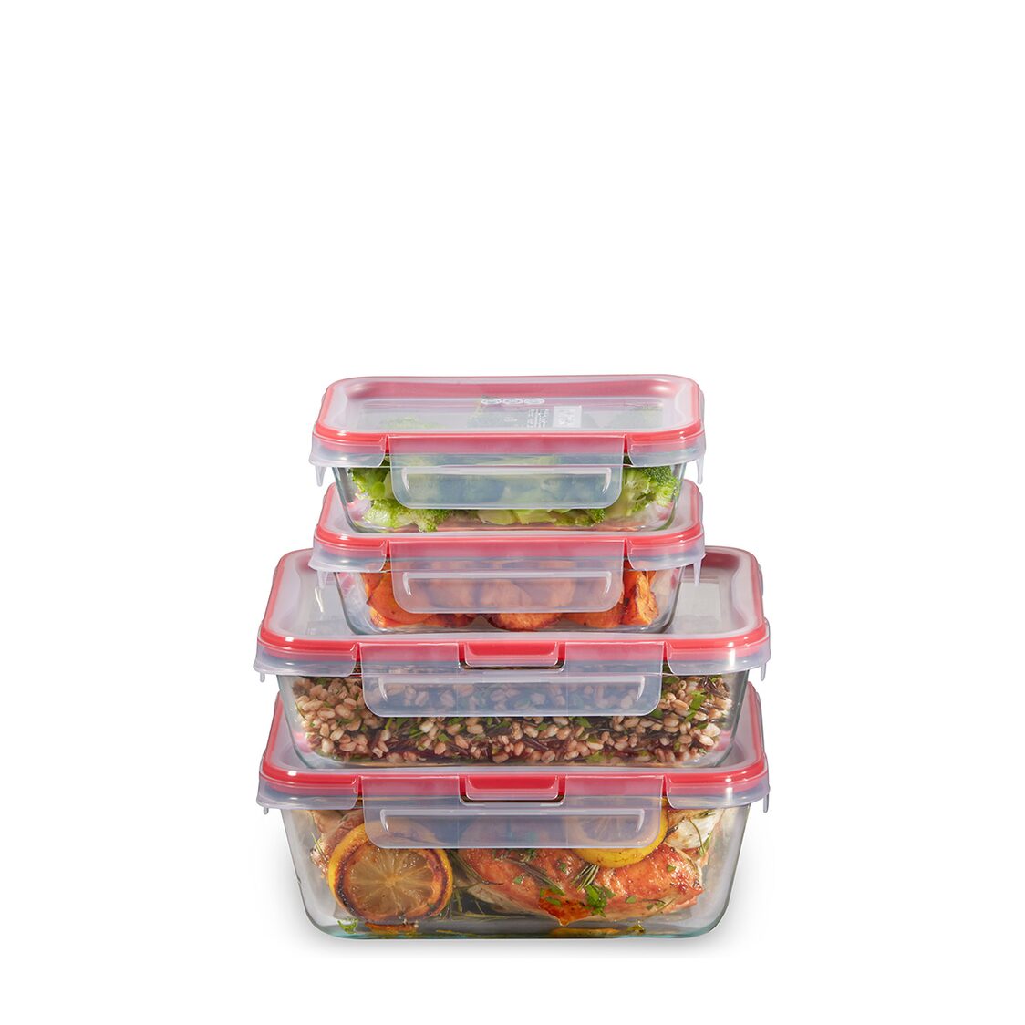 Pyrex Freshlock 8pc Rectangle Glass Storage Set