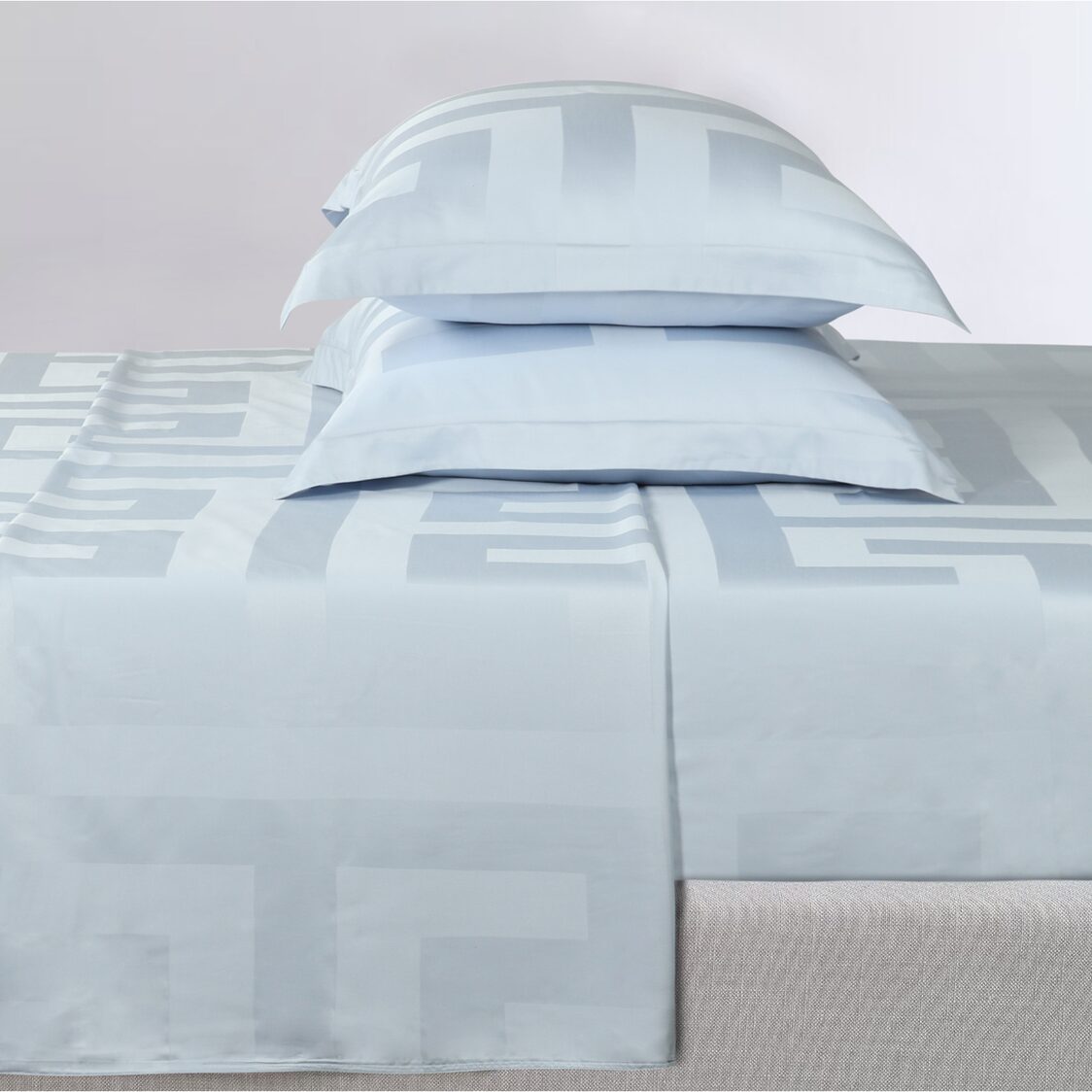Intero Toni Fitted Sheet Set / Bed Set - Sky