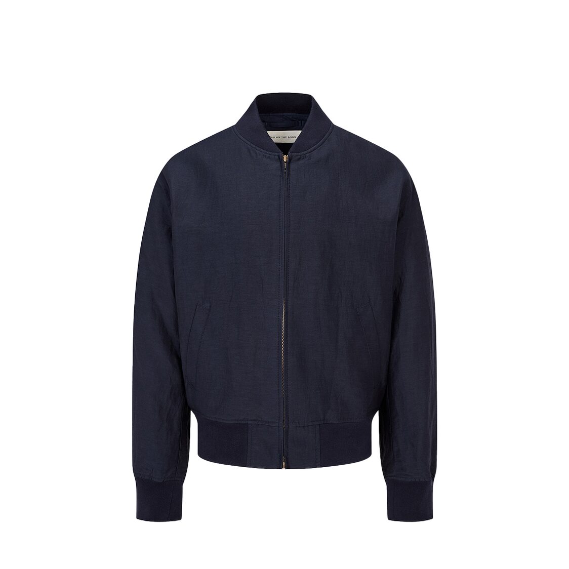 Man On The Boon Linen Lightweight Blouson Navy