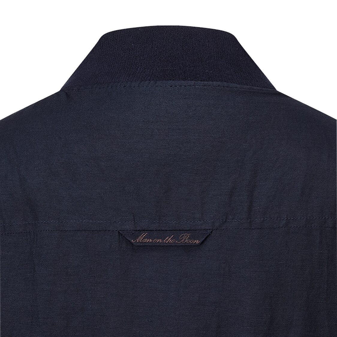 Man On The Boon Linen Lightweight Blouson Navy