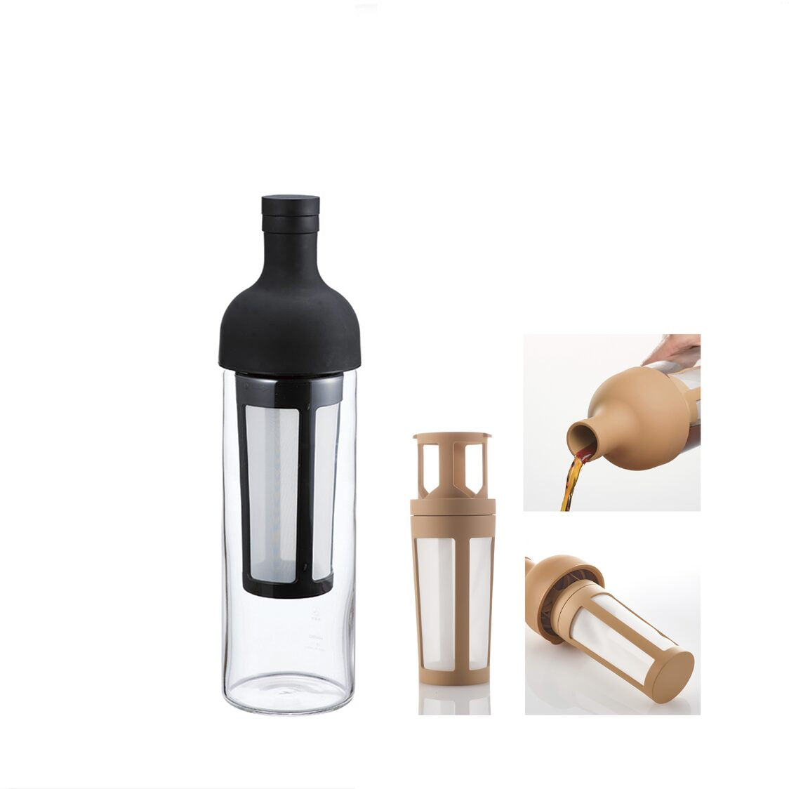 HARIO "Cold Brew" Coffee Filter-in Bottle 700ml - Black (FIC-70 B)