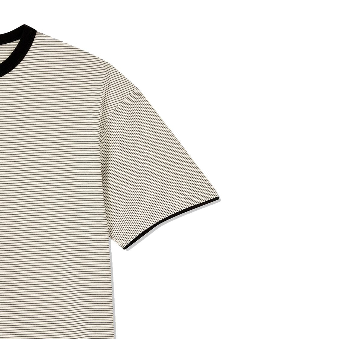 Studio Tomboy Striped Round Neck T-Shirt Beige