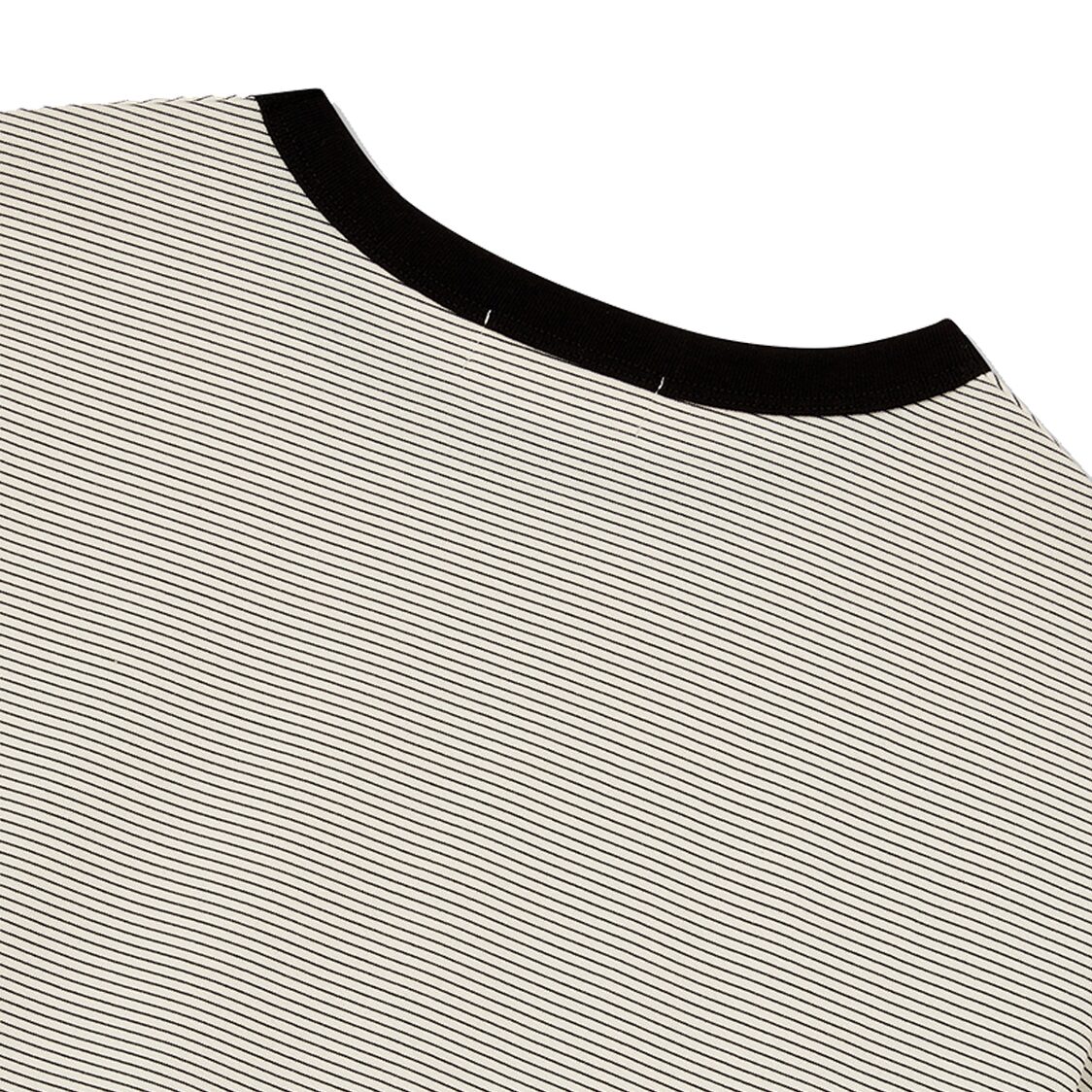 Studio Tomboy Striped Round Neck T-Shirt Beige