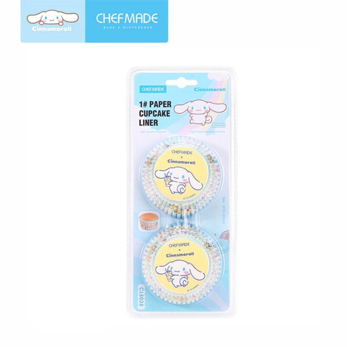 Chefmade Paper Oil-Proof Cupcake Liner 7X3cm 100Pcs Design 1# Cinnamoroll (1898cm-CL5035)