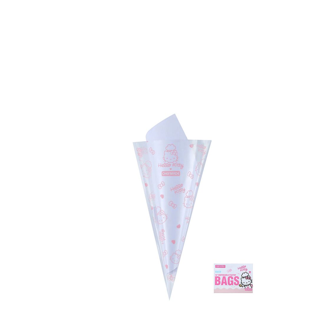 Chefmade Ldpe Disposable Pastry Bag With Colour Label 21X34.5cm Pink Hello Kitty (1898cm-KT7052)