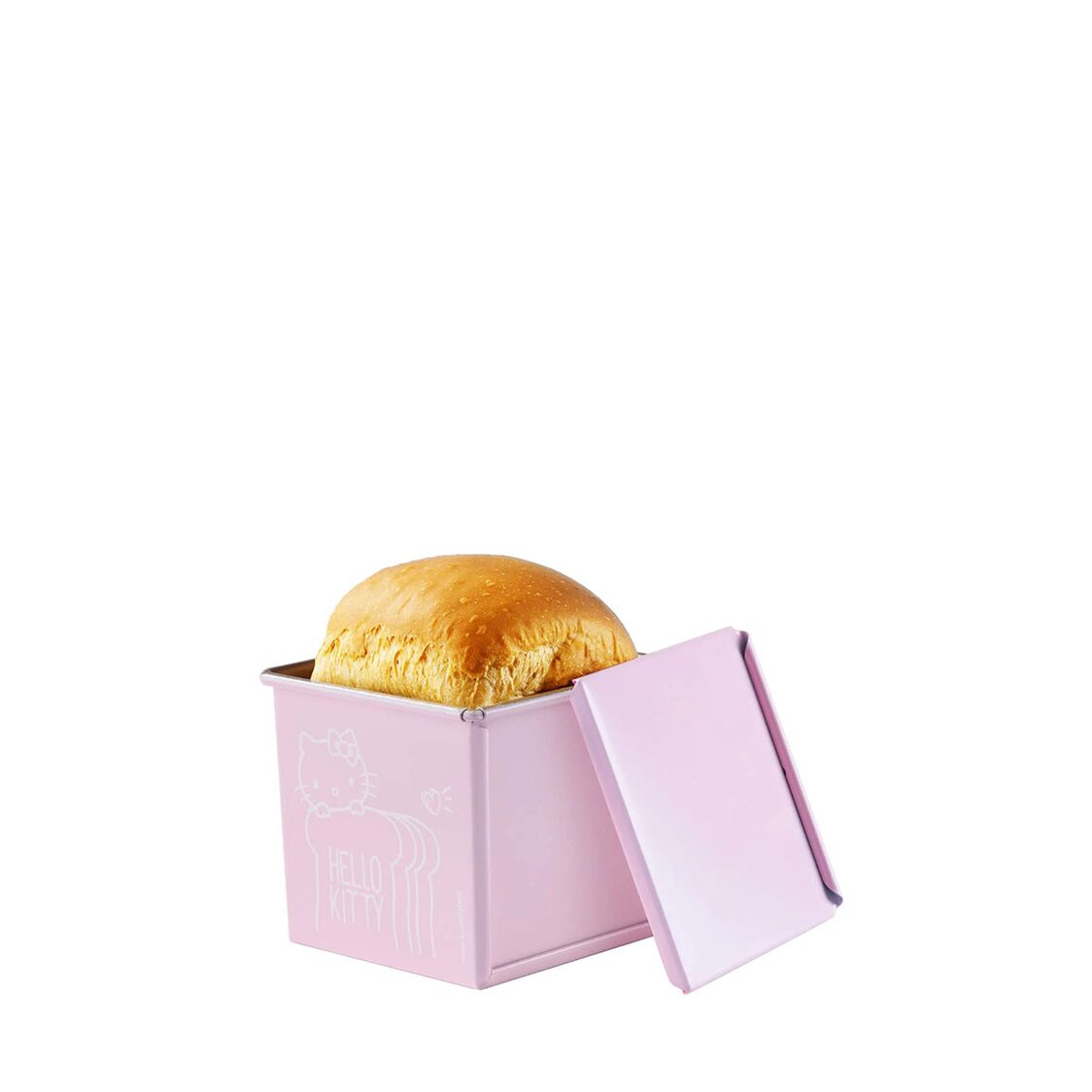 Chefmade Non-Stick Square Cake Loaf Pan With Cover L11.3Xw11.3xH10.1cm Pink Hello Kitty (1898cm-KT7029)