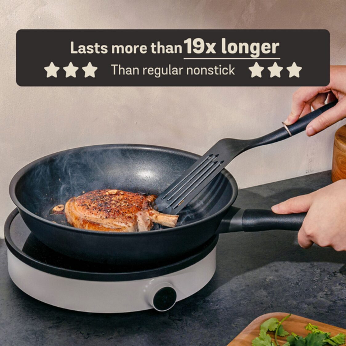 Meyer Midnight Nonstick Hard Anodized Open Frypan (Induction)